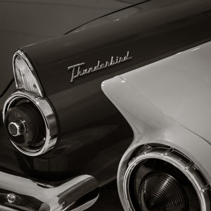 Classic Thunderbird emblem and chrome trim detail