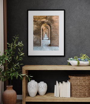 Architectural detail of Fort Jefferson's historic arches in Key West