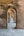 A vertical view through warm weathered brick archways at Fort Jefferson.