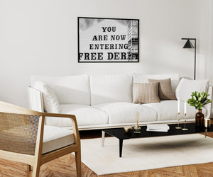 Bold Free Derry lettering on a gable wall in Northern Ireland