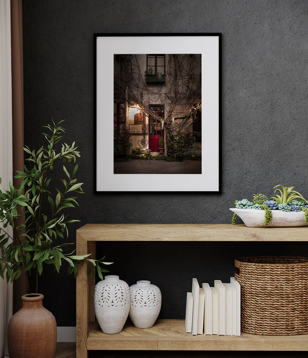 French Bistro Entrance With Chair | Photo Art Print fine art photographic print