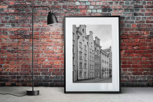 Tirage Fine Art de l'architecture du paysage urbain polonais en noir et blanc