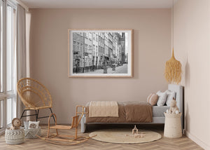 Morning light on old Polish buildings