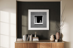 Urban street photography portrait of woman watching parade Germany