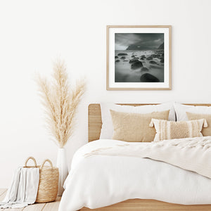 Real black and white seascape artwork