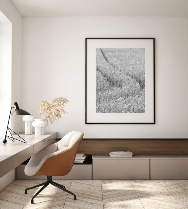 Wheat field texture wall art