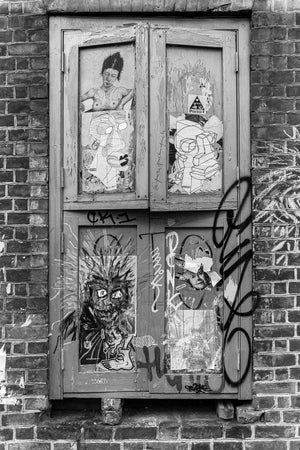 Ventana de graffiti central | Foto Impresión de arte Fine Art impresión fotográfica