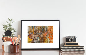 Graffiti etchings on Voronet Monastery wall | Photo Art Print fine art photographic print