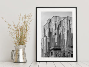 Monochrome photo of Dutch architecture