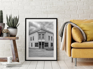 dawson city landmark historic wood frame building