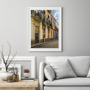Vertical photograph of urban architecture in Havana Cuba