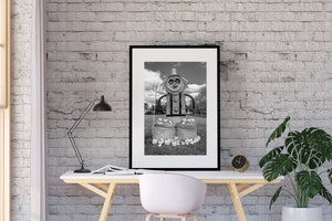 Pumpkins and hay farm decoration fine art