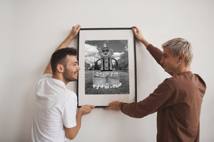 Black and white fall harvest farm decoration