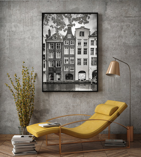 Dutch canal street photography art print