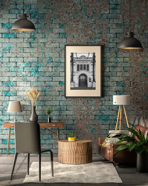 Stained glass and stonework at Dutch train depot