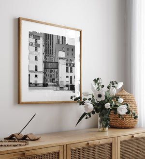 Cityscape Winnipeg Manitoba monochrome wall art