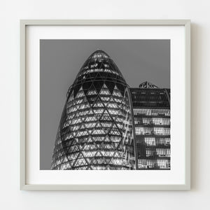 Black and White Gherkin Building