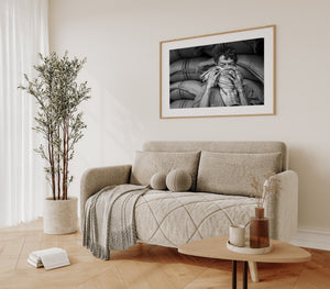 candid portrait of man in dusty shop southern India