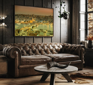 Instanbul Turkey Galata Bridge at sunset | Wall Art