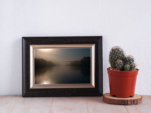 Summer morning on Florida ICW with distant bridge