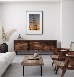 Warm light sailing photo print