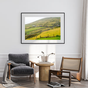 Misty morning farmland on the Dingle Peninsula
