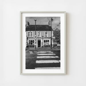 Bushmills post office building in Northern Ireland village street