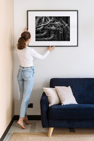 Close up of iron tubes and metal bolts