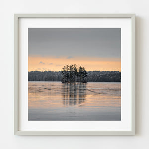 Maine island serene twilight