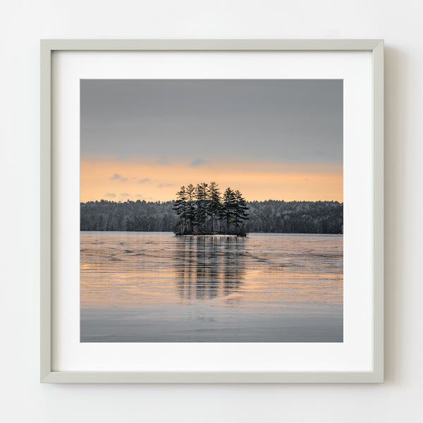 Maine island serene twilight
