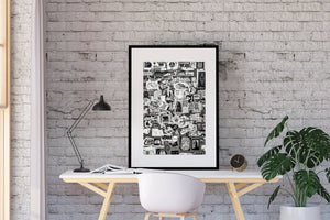 Sticker art street photography print