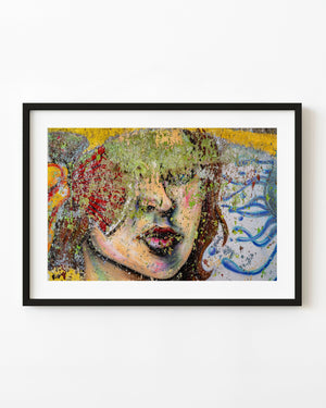 Distressed graffiti portrait Italy