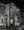 Black and white photo of Canadian steam clock in Otaru Japan