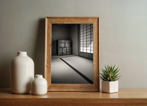 Minimal Japanese interior with textured walls