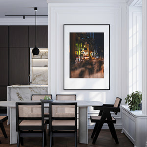 Urban night scene in Tokyo with lantern signs