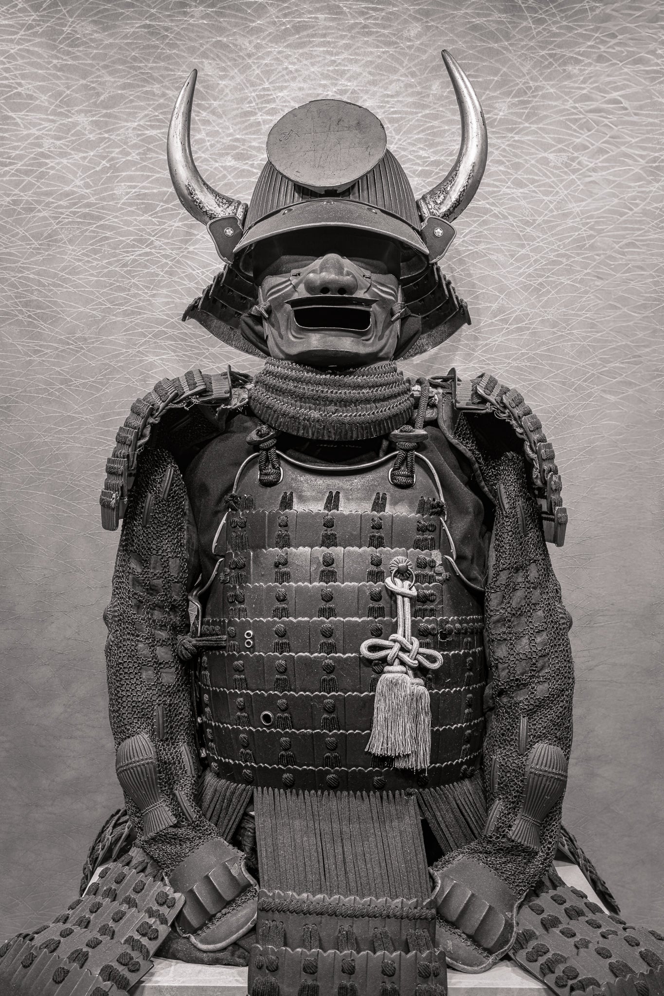 Horned Samurai Armor Monochrome Wall Art Print – Dan Kosmayer Fine