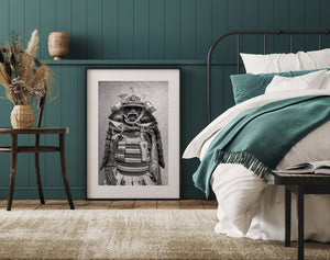 Historic Japanese warrior armor still life photograph