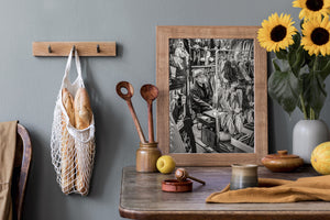 urban street photography portrait of man in Japan market