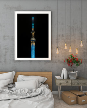 Tokyo Skytree observation decks with blue accent lighting