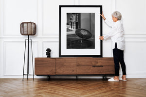 black and white architectural interior detail Japan artwork