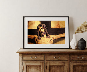 Colour photograph of Jesus on the cross in Buenos Aires