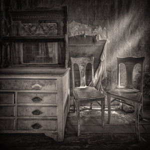 Abandoned mining town interior