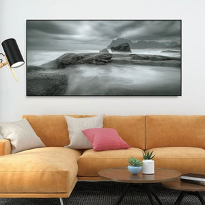 Brooding clouds and tranquil water in Norway