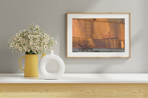 Ladder from a rusted oil storage tank at Whalers Bay Station Antarctica | Photo Art Print fine art photographic print