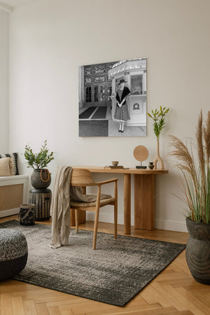 Quiet candid photo in front of theatre