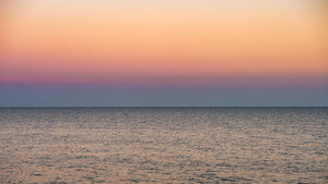 Minimalist seascape with soft pastel colors