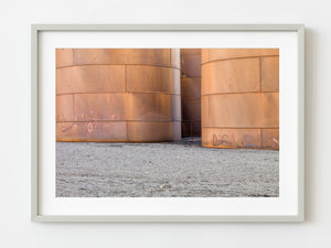Large rusted oil storage tank detail at Whalers Bay Station Antarctica | Photo Art Print fine art photographic print
