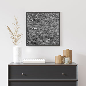 Larung Gar China Buddhist Settlement in Black and White | Photo Art Print fine art photographic print