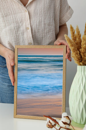 Coastal sunset water texture in California