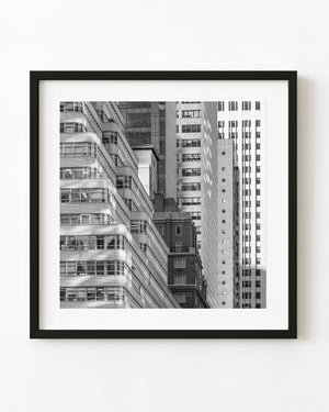Manhattan building layers wall art
